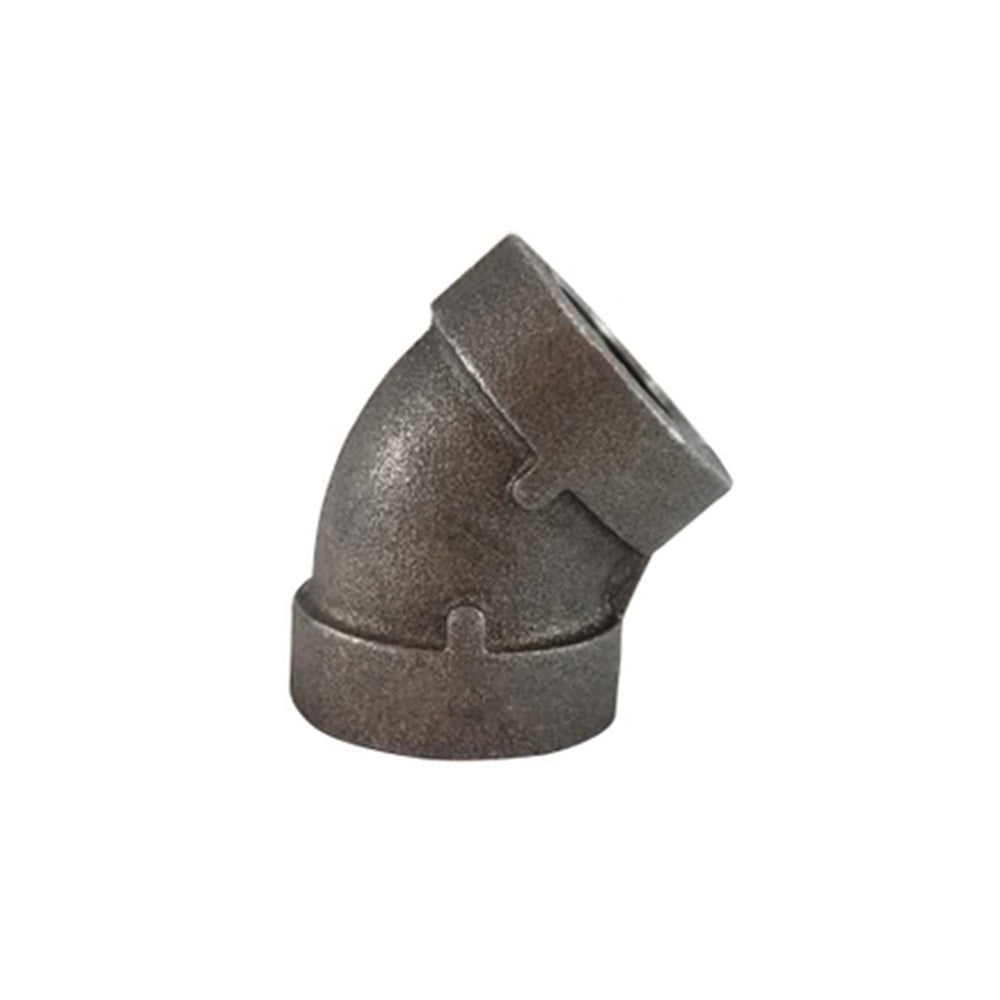 1 Inch Sch 80 Threaded Black Malleable Iron 45 Degree Elbow