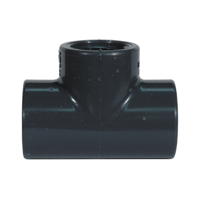 1-1/4 Inch Fipt Sch 80 Dark Gray Pvc Tee