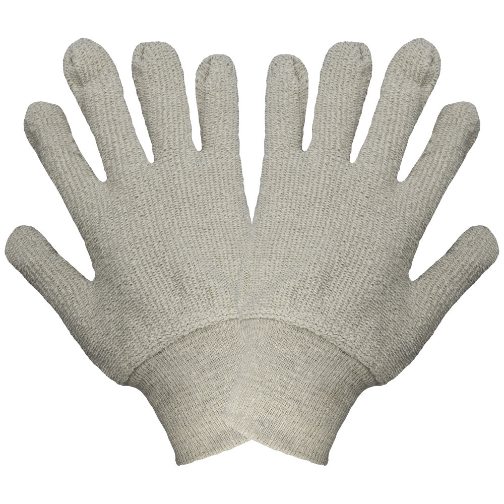 Heavyweight Natural-Colored Terry Cloth Uncoated Gloves - Large