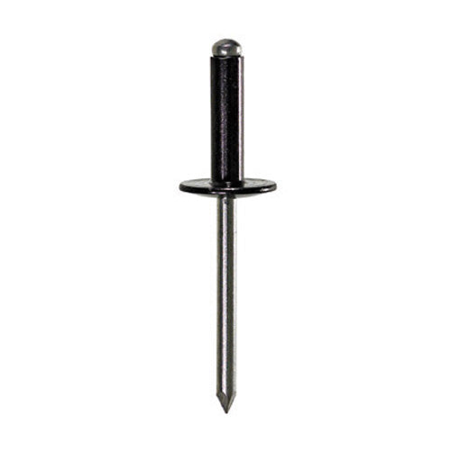 3/8 - 1/2 Inch Grip Black Aluminum Retaining Rivet