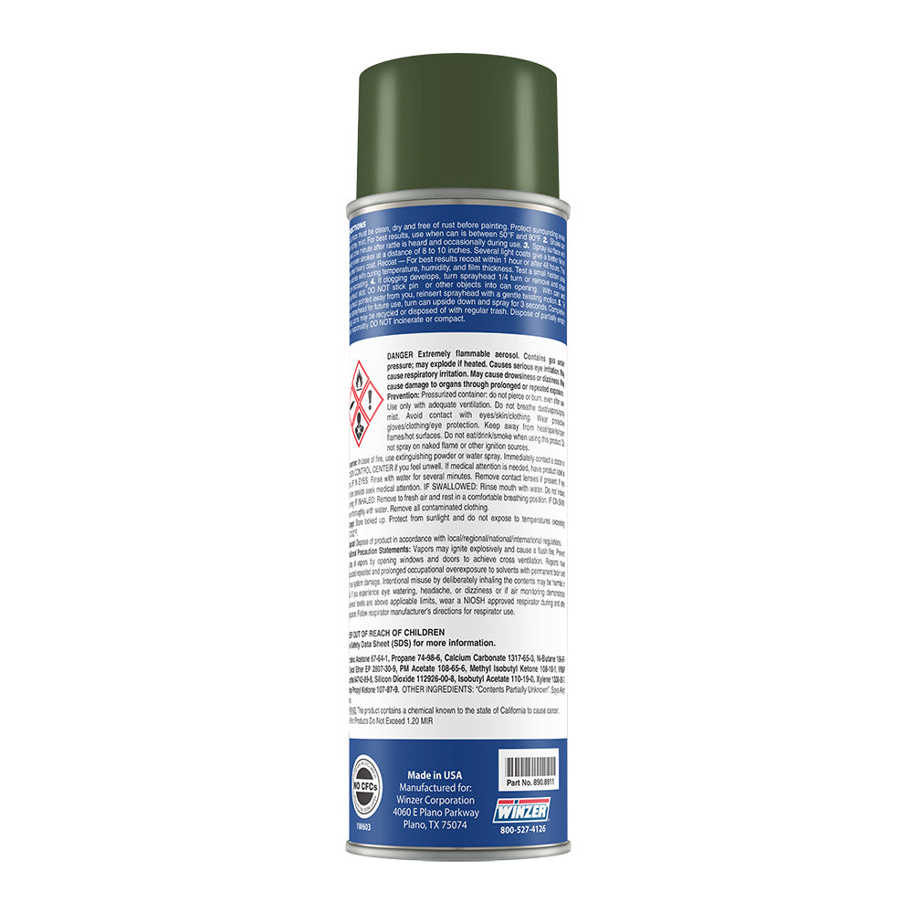 Winzer High Solids Gloss Military Green Spray Paint - 15.5 Oz Net Wt (Limited Supply)