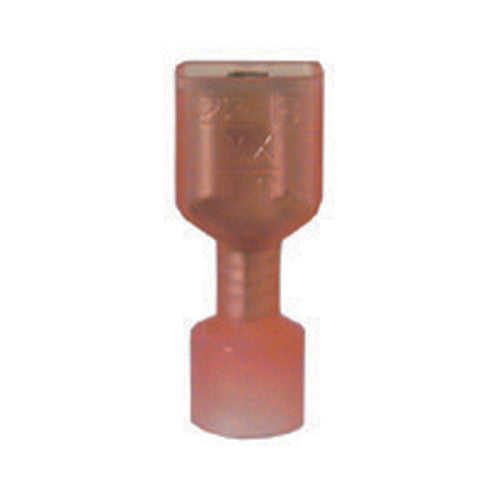 22-18 Gauge Female Push On Connector 1/4" Tab Fully Insulated PVC Red