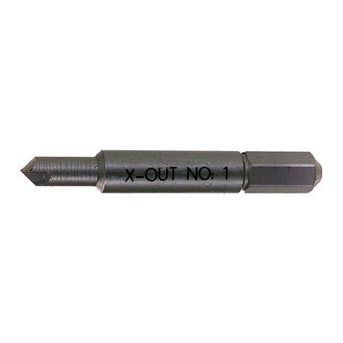 3/8 Inch Drill Tool Steel #1 Quick Connect X-Out Damaged Screw Extractor