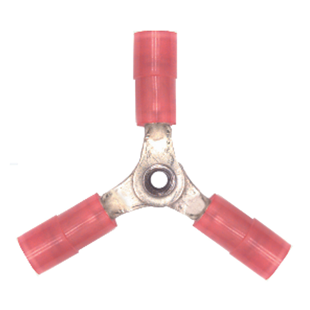 22-18 Gauge 3-Way Wire Terminal Nylon Insulated Red