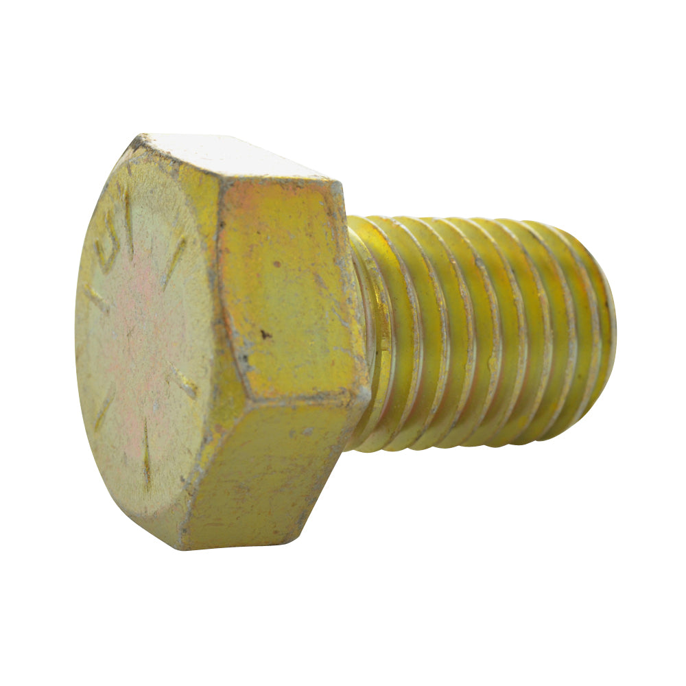 1-8 x 4-1/2 Inch Coarse Grade 8 Yellow Zinc Steel Hex Head Cap Screw Usa