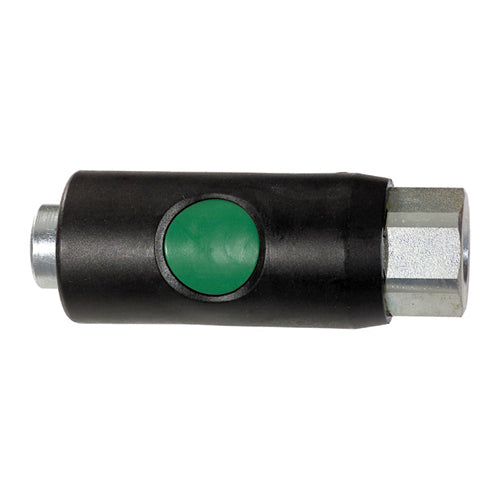 1/4 Inch Basic Size Safety Type High Flow Style Push Button Air Coupler 1/4 Inch Female NPT