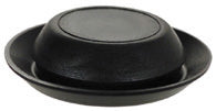 7/8 Inch X 1-1/4 Inch Black Polyethylene Depressed Center Hole Plug