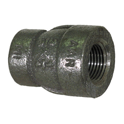 3/4 Inch x 1/2 Inch Sch 80 Fnpt Black Malleable Iron Reducing Coupling