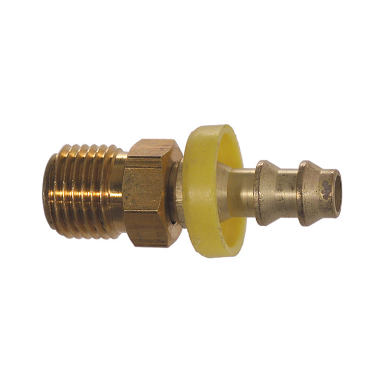 1/4 Inch X 5/16 Inch Barb Hose X Tube CA360 Brass Barb-Tite Male Inverted Swivel