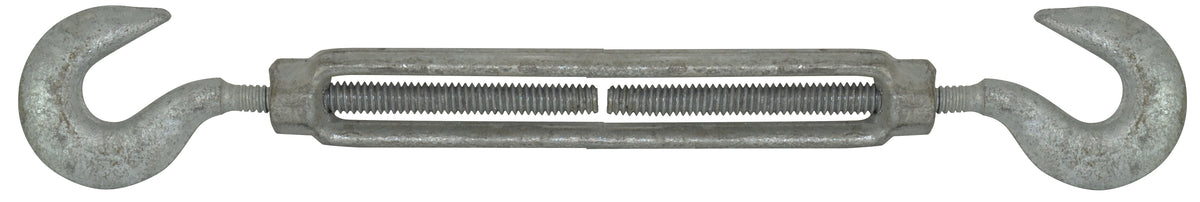 1/4 Inch X 4 Inch Hot Galvanized 1030 Carbon Steel Hook And Hook Turnbuckle