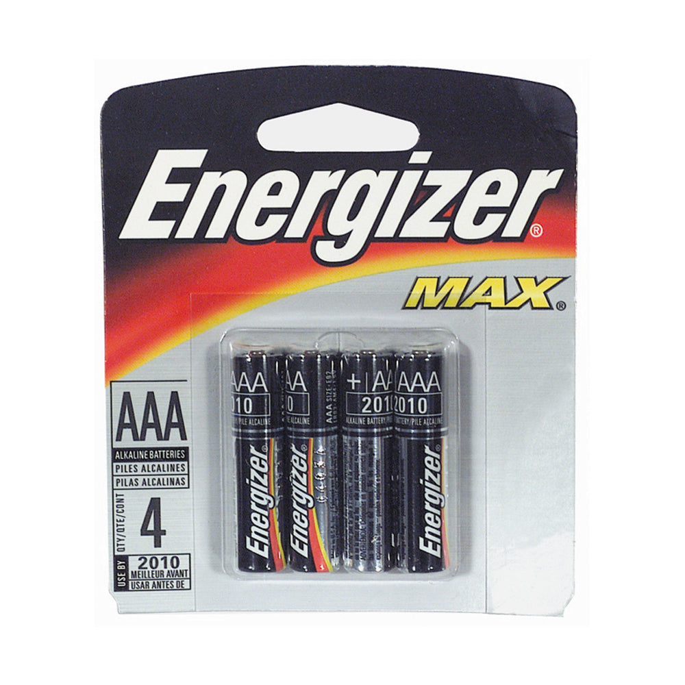 Energizer Max 1.5V AAA Cell Alkaline Battery - Pack of 4
