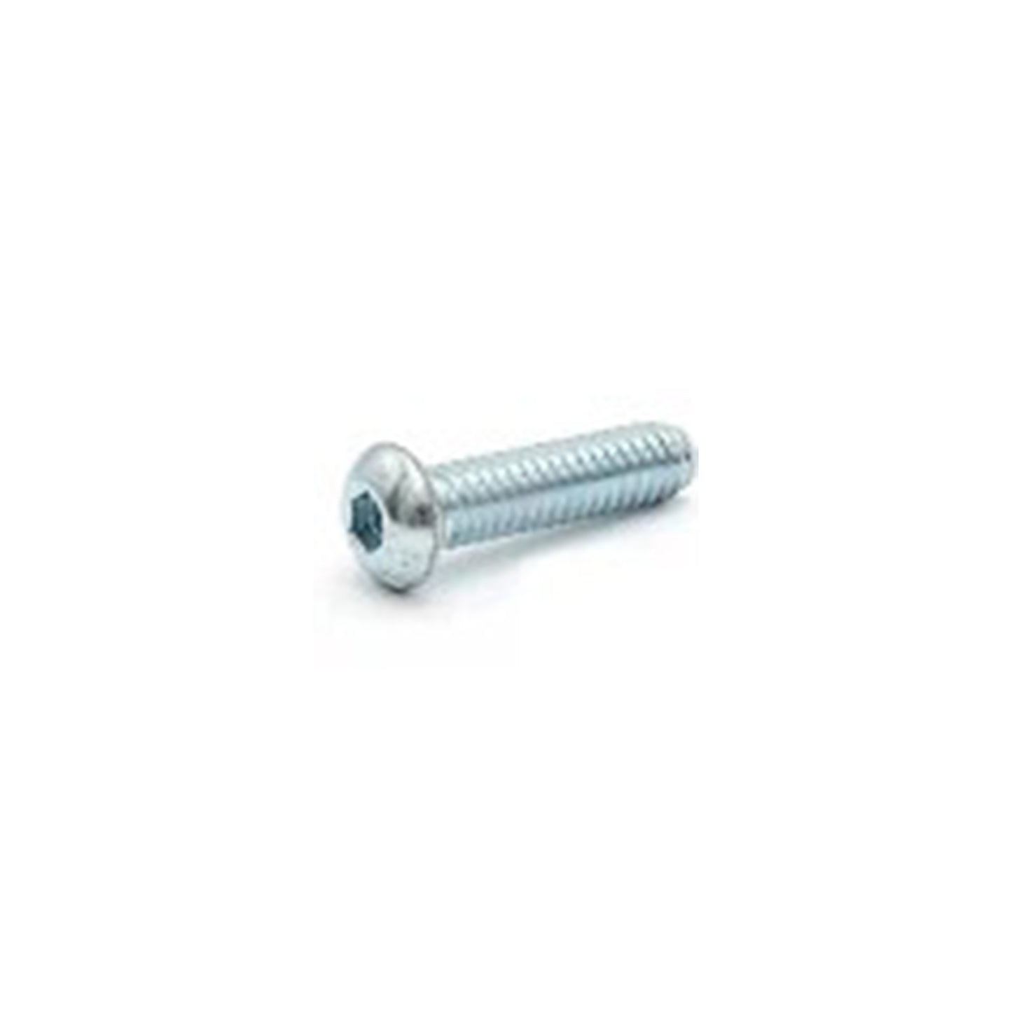 #10-24 x 1 Inch Coarse Zinc Plated Medium Carbon Steel Button Head Socket Cap Screw