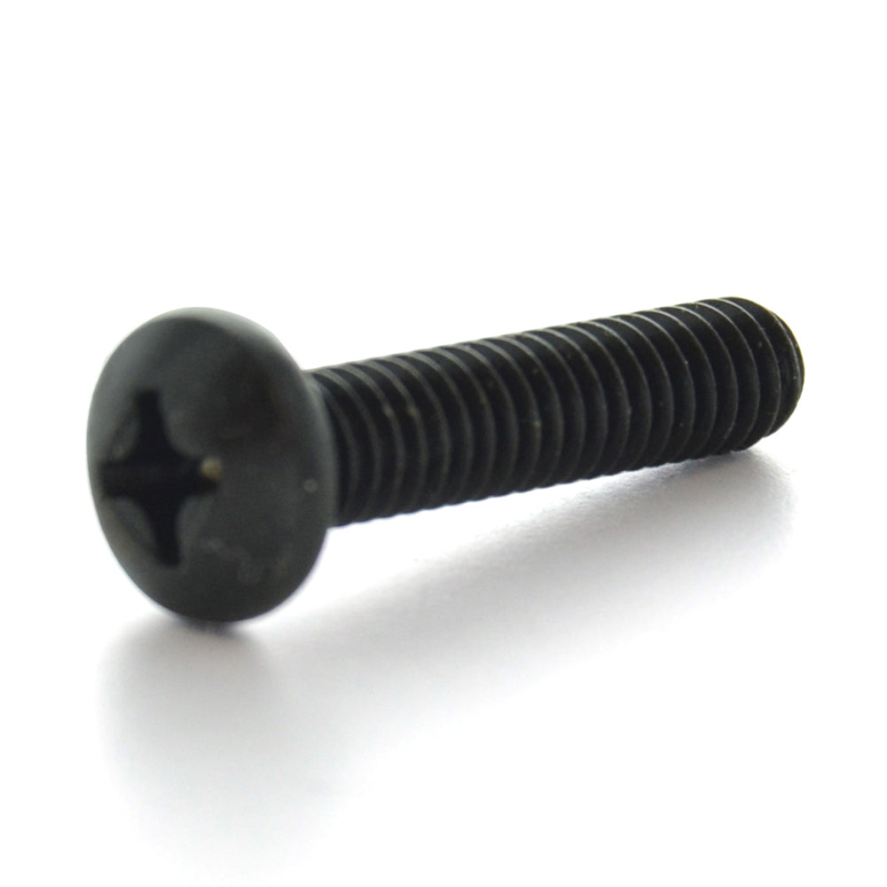 #10-24 x 3 Inch Coarse Black Zinc Steel #2 Phillips Drive Pan Head Machine Screw