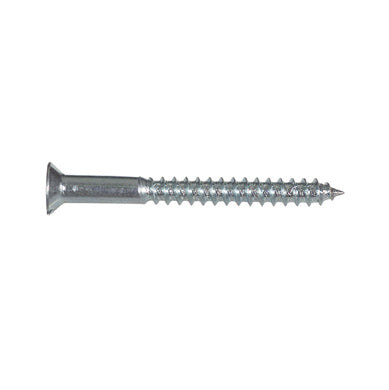 #4 x 1/2 Inch Zinc Plated Low Carbon Steel Slotted Flat Head Wood Screw
