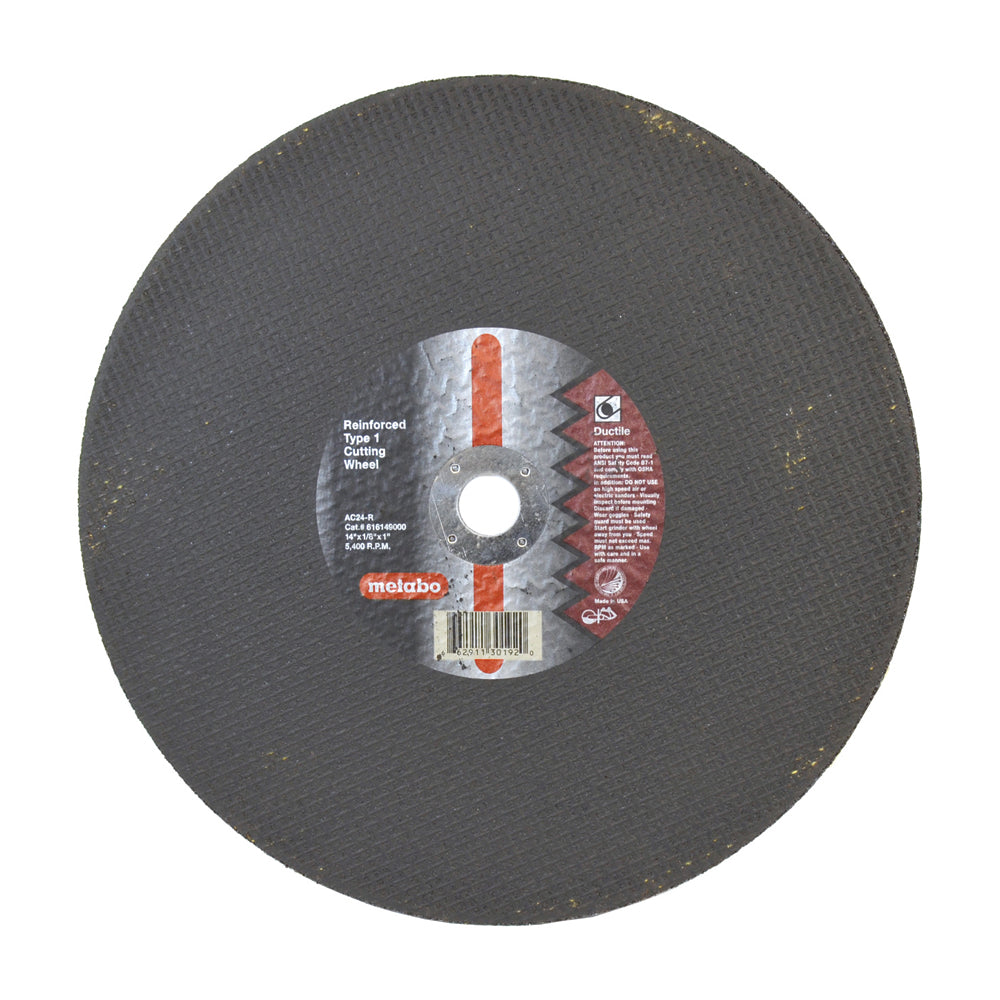 14 Inch X 3/32 Inch X 1 Inch A30S Grit Aluminum Oxide Chop Saw Cut-Off-Wheel