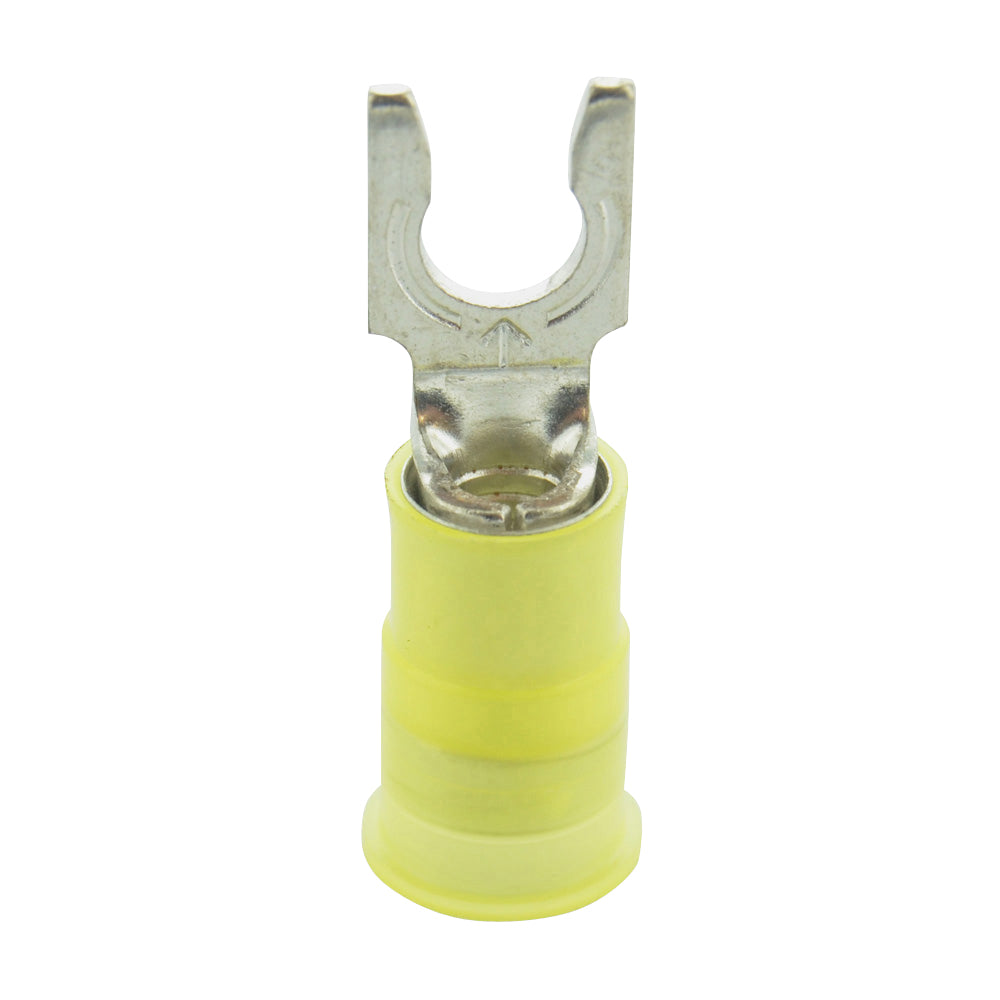 12-10 Gauge Snap Spade 1/4" Stud Ultra-Tuff Nylon Insulated Yellow