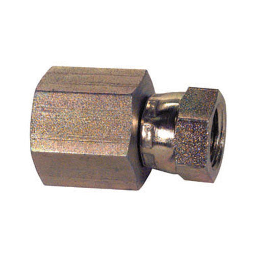 3/8 Inch 4000 Psi Zinc Plated Carbon Steel Female Pipe Swivel To Female Pipe Swivel Adapter