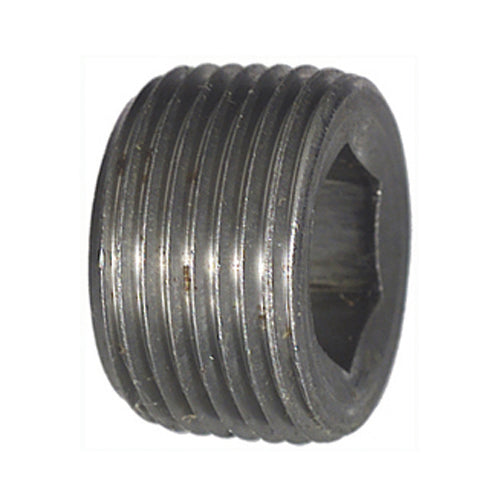 1/4" MNPT Black Steel Hex Socket Plug