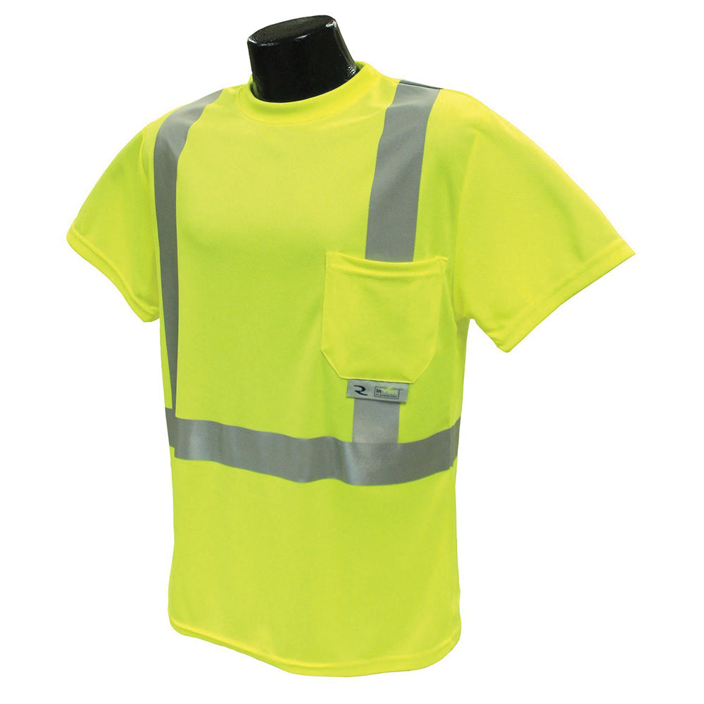 Large Safety T-Shirt Hi-Viz Lime