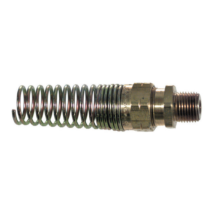3/8 Inch x 3/8 Inch Brass Sleeve Type Air Brake Connector With Spring Guard