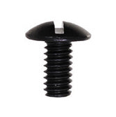 1/4-20 x 1/2 Inch Truss Head Slotted Drive Black Zinc Plated Steel Machine Screw