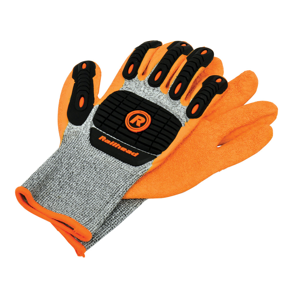 Level 5 Cut Resistant Work Gloves - Nitrile Coated Palm With Rubber Bumpers