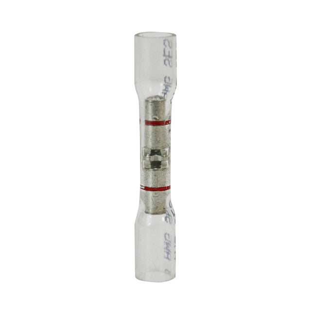 22-18 Gauge Optiseal Butt Connector Crimp Heat Shrink Crystal Clear