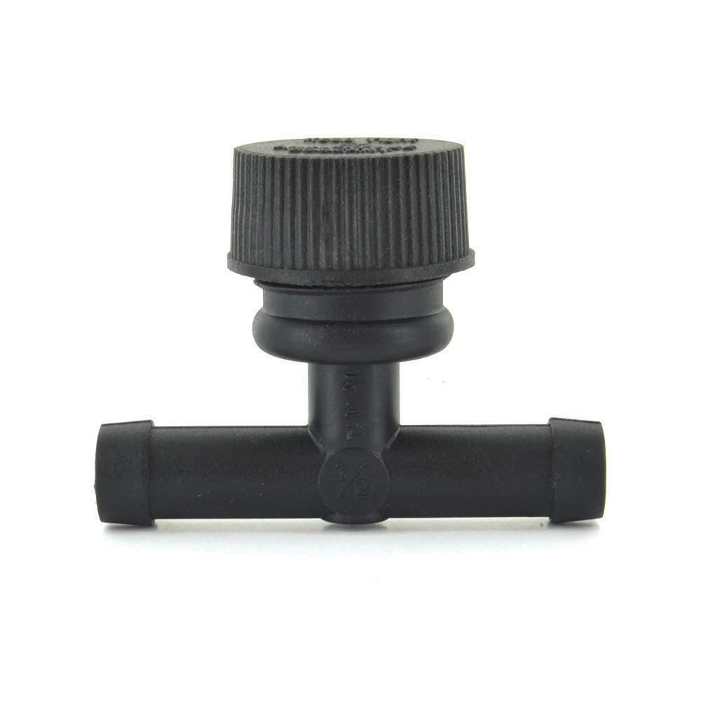 1/2 Inch Flushing Tee With Cap Black - Clearance
