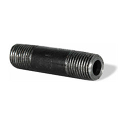 1/8" X 1-1/2" Schedule 80 Male NPT Black Seamless Carbon Steel Pipe Nipple