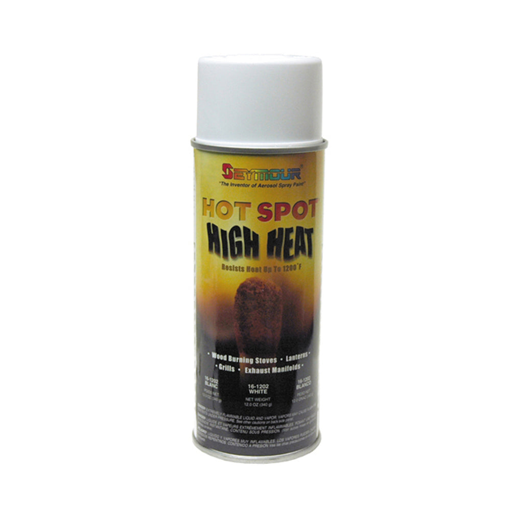 Seymour High Temp 1200 Degree F Paint Aerosol Hot Spot White - 12 oz