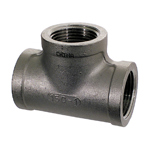 2" Schelule 40 NPT 304 Stainless Steel Straight Tee