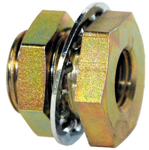 1/4 Inch 3000 Psi Zinc Plated Yellow Dichromate Carbon Steel Pipe Bulkhead Coupling