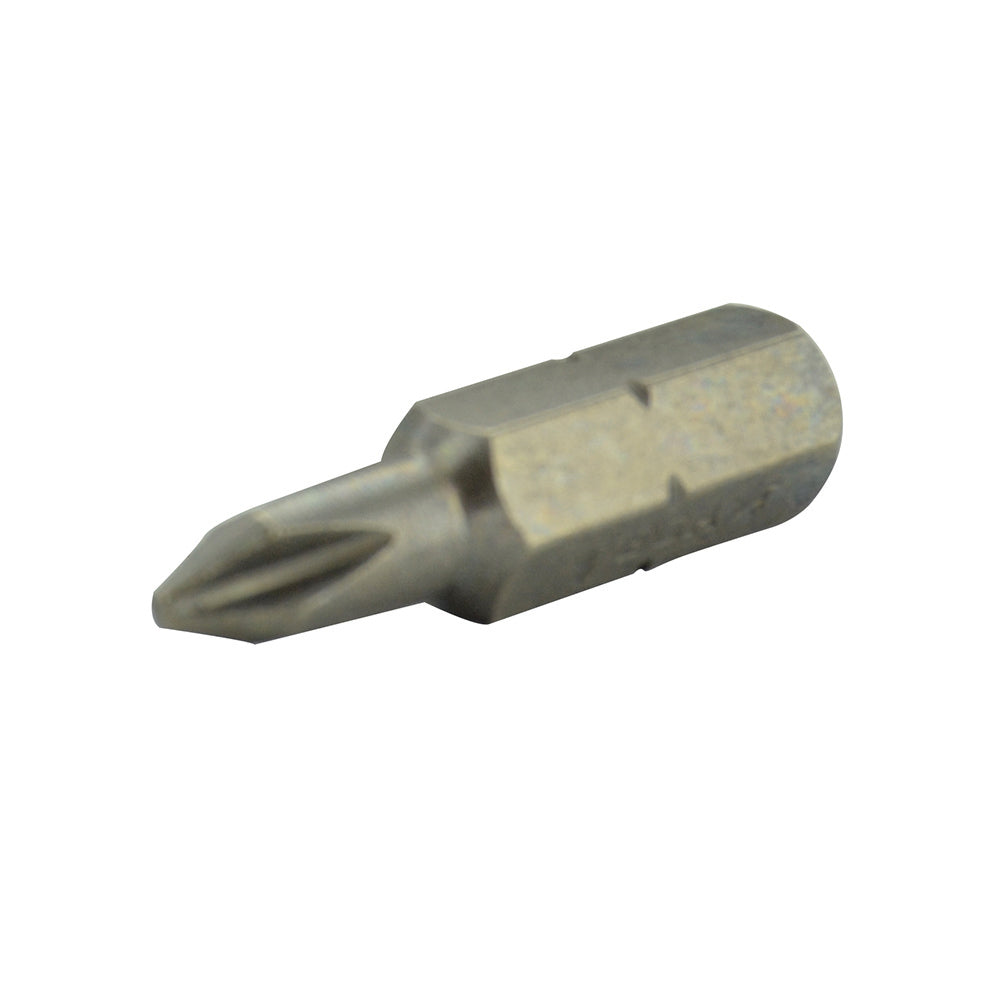 Phillips® Drive 1/4 Inch Hex Shank #1 Tip 1 Inch Length Gunmetal Gray Steel Insert Bit