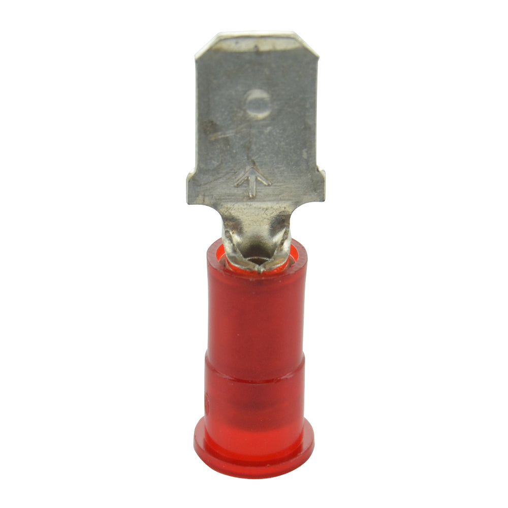 22-18 Gauge Male Quick Disconnect 1/4" Ultra-Tuff Nylon Insulated Red