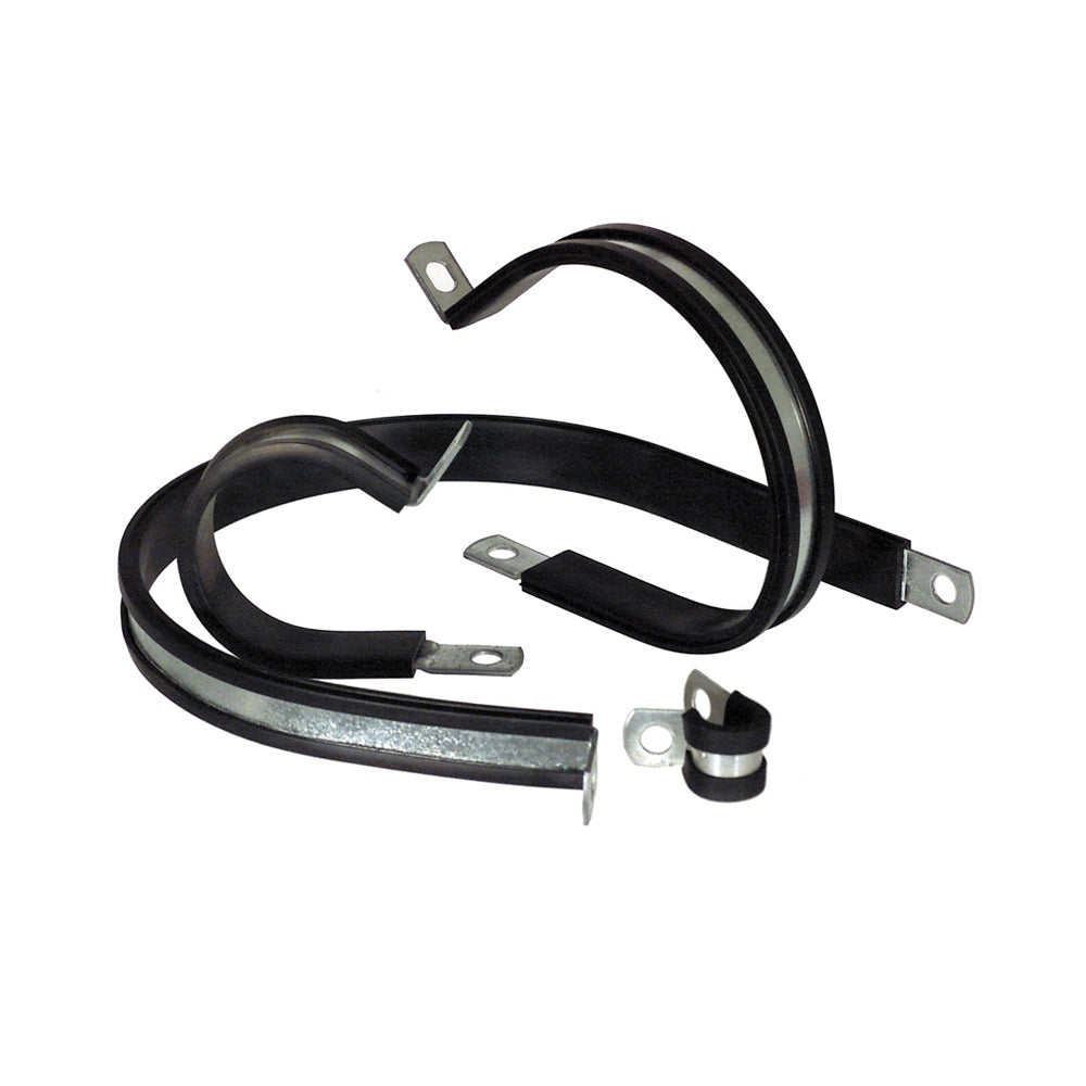 2-1/8 Inch Zinc Plated Steel Rubber Lined Clamp