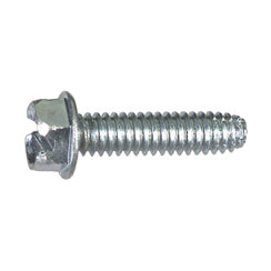 #12-24 x 1 Inch Coarse Zinc Plated Steel Type F Point Hex Washer Head Thread Cutting Screw