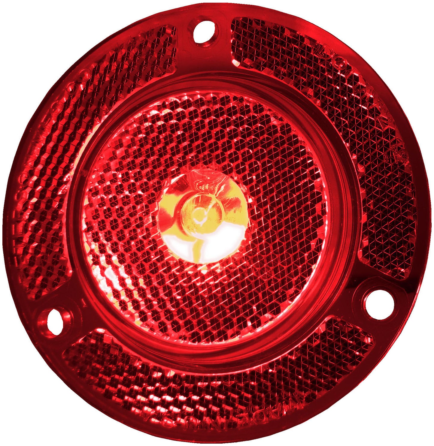LED Marker/ Clearance, Round, Reflex Flange, 2″- Red