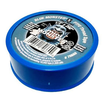 Blue Ptfe Pipe Thread Sealant Tape 1/2 Inch X 260 Inches