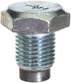 1/2-20 x 3/4 Inch Bright Zinc Plated Magnetic Oil Drain Plug With Gasket