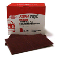 Carborundum 6x9 Inch General Purpose Scuff Pad Maroon Aluminum Oxide - 20 Per Box