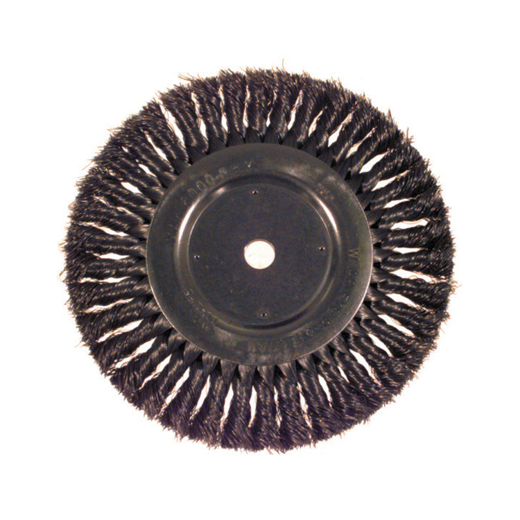 8 Inch X 0.014 Inch Carbon Steel Knot Standard Twist Unthreaded Wheel Brush