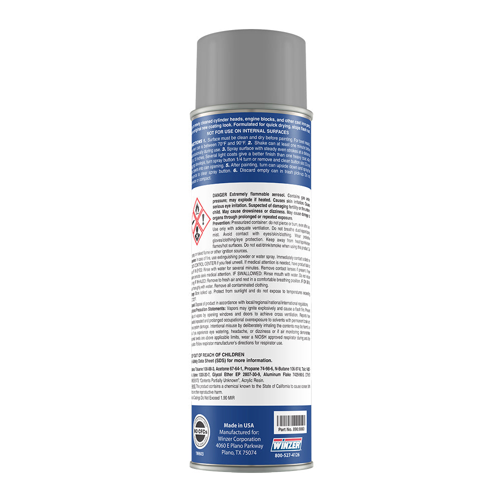 High Solids Silver Metallic Wheel Lacquer Spray Paint - 15 oz Net Wt