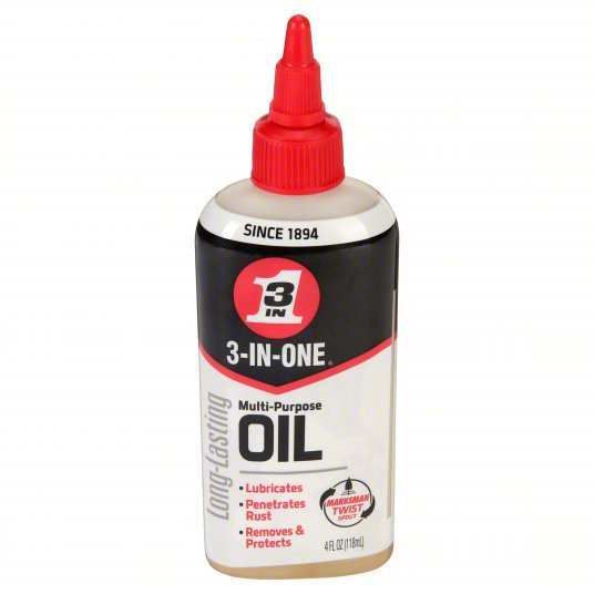 WD-40 3-In-One Machine Oil: Multipurpose Oil, 4 Oz Net Weight, Drip Bottle
