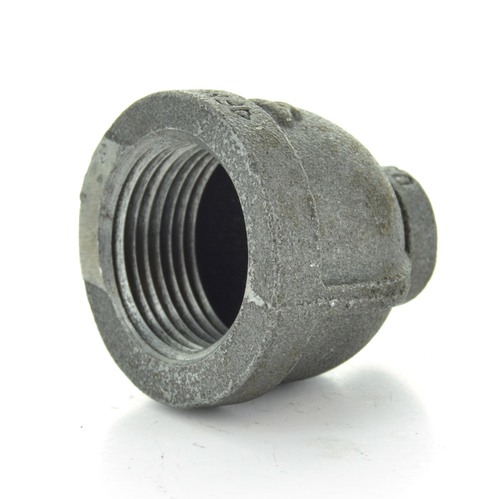 1" X 1/2" Schedule 40 Female NPT Black Welded Malleable Iron Reducing Coupling USA
