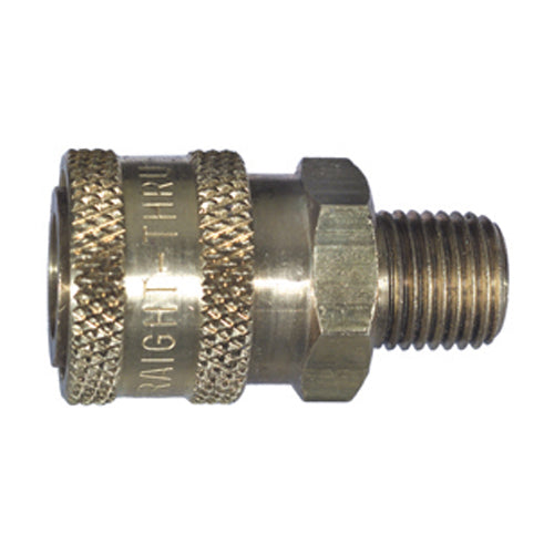 1/4 Inch Straight-Thru Style Coupler Male 1/4 Inch NPT