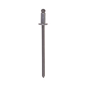 0.188 - 0.250 Inch Grip 3/16 Inch Dia x 0.45 Inch Trivalent Zinc Plated Steel Standard Flange Dome Head Blind Rivet
