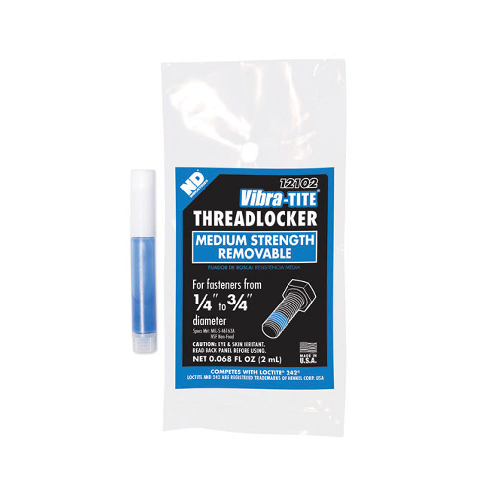 Vibra-Tite Anaerobic Threadlocker 242 Nut Grade Removable Blue - 2 Ml