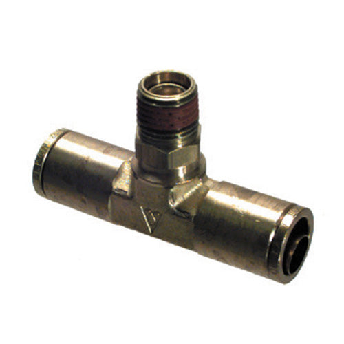 1/2 Tube x 3/8 Inch Brass Male Swivel Branch Tee Push On D.O.T. Air Brake Connector