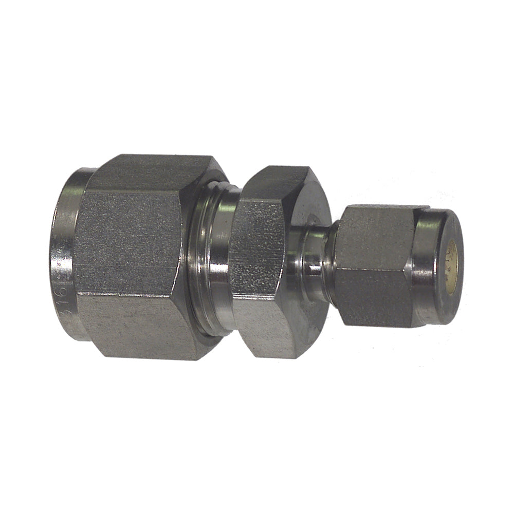 3/8 Inch X 1/4 Inch Compression Tube T316 Stainless Steel Straight B-Lok Reducing Union