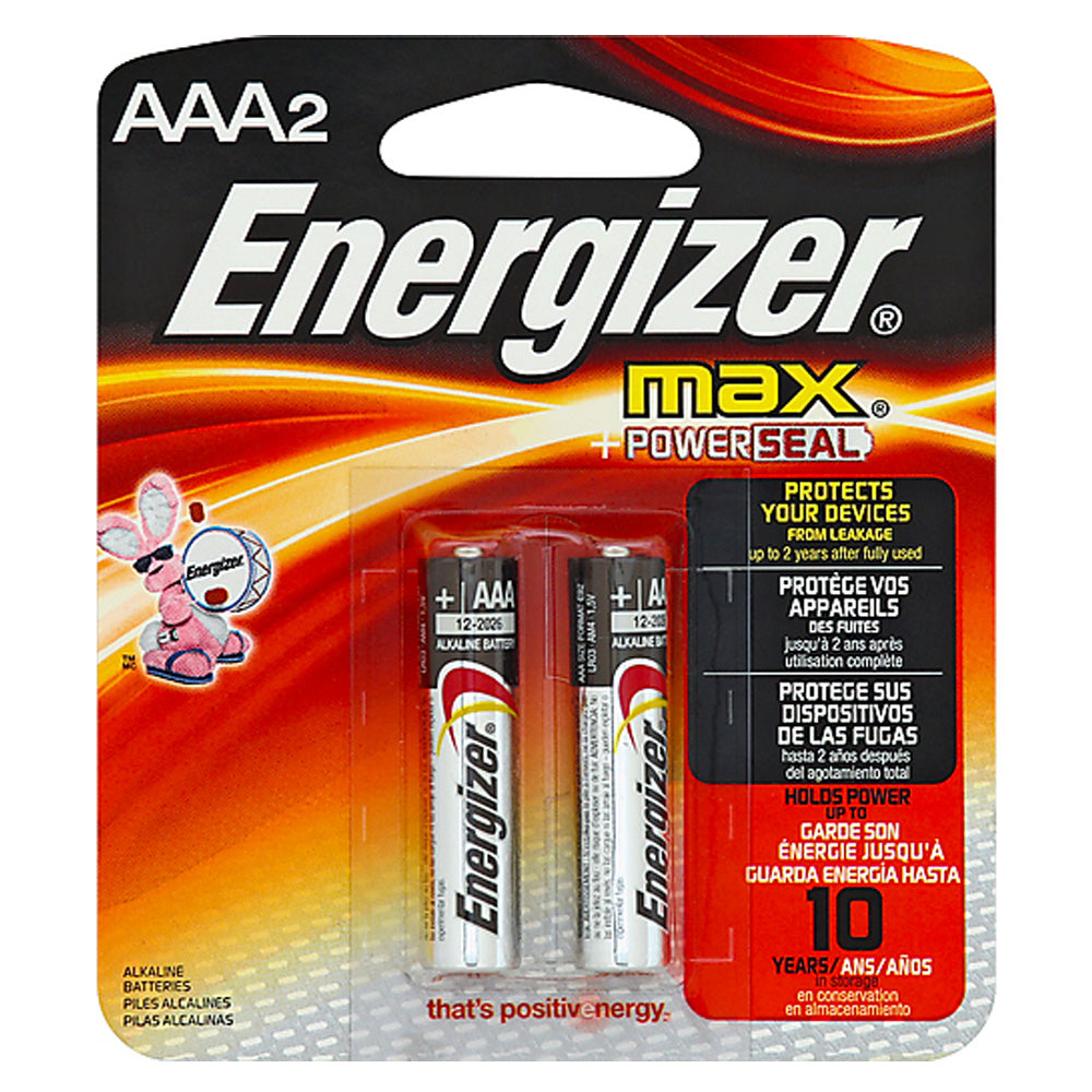 Energizer Aaa Cell Alkaline Battery - 2 Per Pack